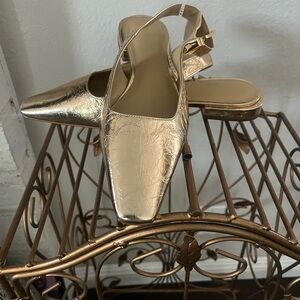 MICHAEL Michael Kors Gold Heels